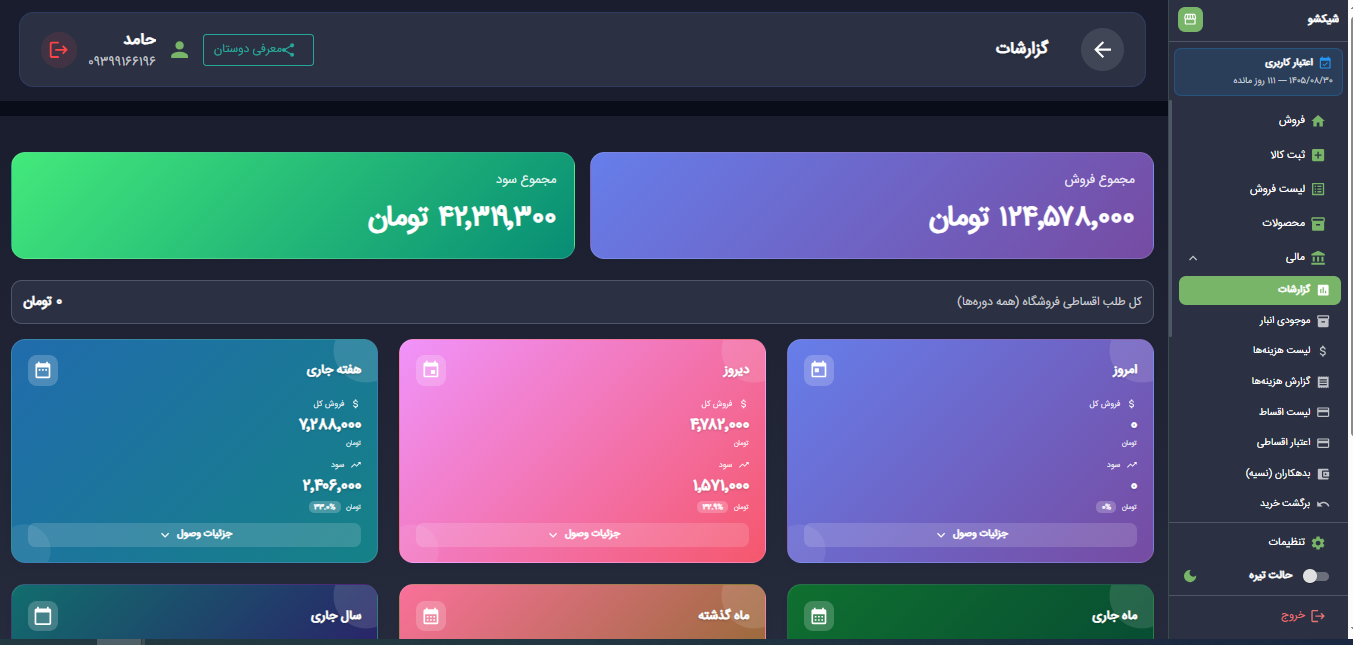 گزارش فروش